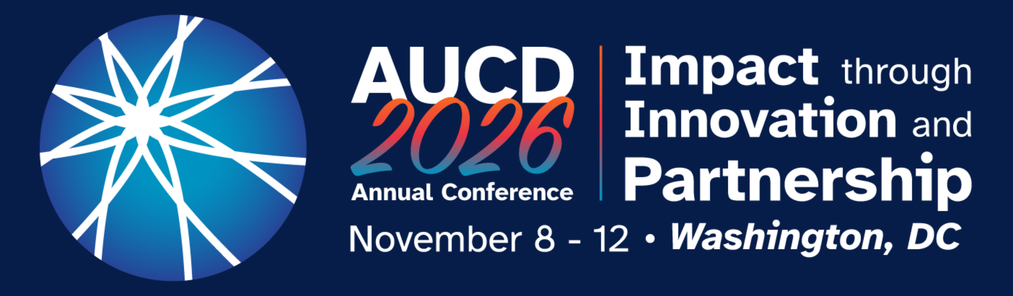 Alt Text: Description: Image of a globe with a burst of lines. Text: AUCD Association of University Centers on Disabilities